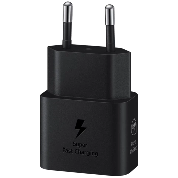 Samsung 25W Fast Charging USB-C Power Adapter Black (cable not included)