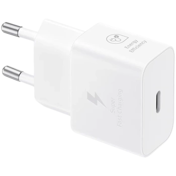 Samsung 25W Fast Charging USB-C Power Adapter White (cable included)