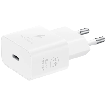 Samsung 25W Fast Charging USB-C Power Adapter White (cable not included)