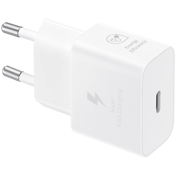 Samsung 25W Fast Charging USB-C Power Adapter White (cable not included)