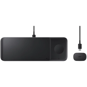 Samsung Fast Wireless Charger Trio Black with travel adapter
