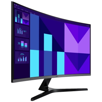 Samsung Monitor 32", Zakrivljeni, FullHD, Essential S3, HDMI, VGA - LS32D396GAUXEN