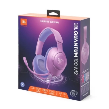 Slušalice gaming JBL Quantum 100 M2 wired with mic ljubičaste