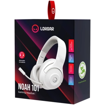 Slušalice gaming s mikrofonom LORGAR Noah 101 3.5mm bijele
