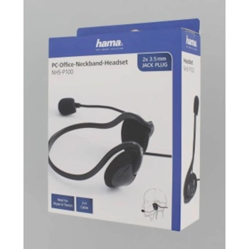 SLUŠALICE S MIKROFONOM HAMA NHS-P100 PC OFFICE