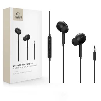 Slušalice Tech-Protect Ultraboost Core G3 3.5mm Mini Jack Earphone crne