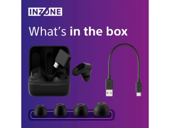 Sony gaming slu BT INZONE budsbežične; 360 Spatial Sound;24h baterija; AI mikrofon; boja crna