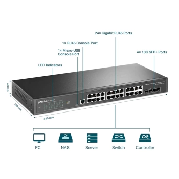 Switch TP-Link Omada 24-Port Gigabit L2+ Managed SG3428X