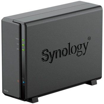 Synology DiskStation DS124 1-Bay NAS, CPU 4-core 1.7 GHz, 1 GB DDR4, 1 x 1Gbe LAN, 2 x USB 3.2