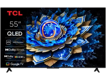 TCL 55"T69C 4K QLED Google TV60Hz (120Hz FHD), Dolby Atmos;Dolby Vision, Onkyo 2.0, 350 nits