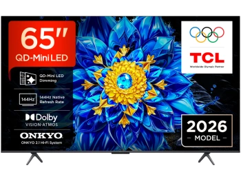 TCL 65"P8L 4K QLED Google TV;QD-Mini LED Dimming 144HzOnkyo 2.1, D.Atmos, D.Vision 450 nits