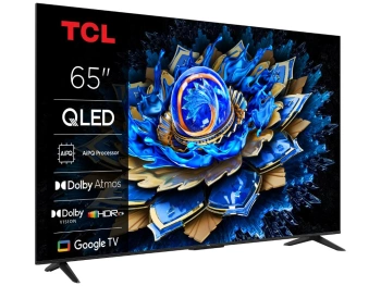 TCL 65"T69C 4K QLED Google TV60Hz (120Hz FHD), Dolby Atmos;Dolby Vision, Onkyo 2.0, 350 nits