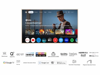 TCL 65"A300W NXTVISION 4K QLEDGoogle OS; 144Hz VRR ART TV;Dolby Atmos; Ambient mode; HDMI 2.1
