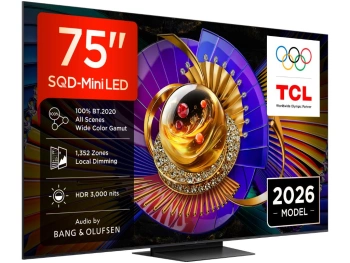 TCL 75"C7L 4K SQD-Mini LED;UHD 144Hz/288Hz FHD Google TV;B&O, 1352 zones, 3000 nits