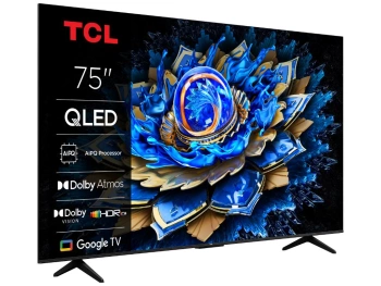 TCL 75"T69C 4K QLED Google TV60Hz (120Hz FHD), Dolby Atmos;Dolby Vision, Onkyo 2.0, 350 nits