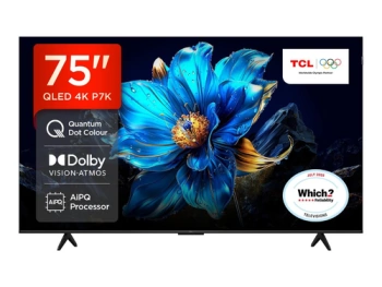 TCL 75"P7K 4K QLED TV 60HzGoogle TV; HDR multi-format;HVA Panel; Game Master; Dolby Atmos;