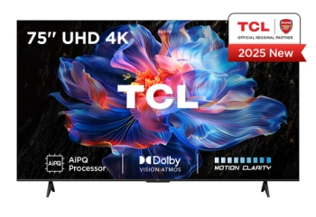 TCL 75"V6C 4K TV Google OSHDR10 HVA Panel Motion ClarityDolby Audio; AiPQ Processor;