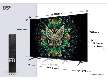 TCL 85"C6K 4K QD-Mini LED TV144Hz Google TV; Game Master;Dolby Atmos; Onkyo 2.1; HDR Premium;