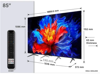 TCL 85"P8K 4K QLED TV 144HzGoogle TV; Motion Clarity Pro;Game Master; Onkyo 2.1;