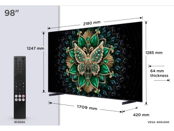 TCL 98"C6K 4K QD-Mini LED TV144Hz Google TV; Game Master;Dolby Atmos; Onkyo 2.1; HDR Premium;