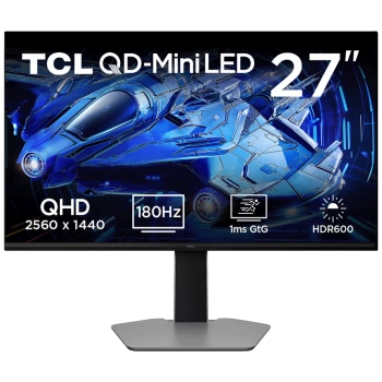 TCL Monitor 27", QD-Mini LED, QHD, HDMI, DisplayPort - 27G64