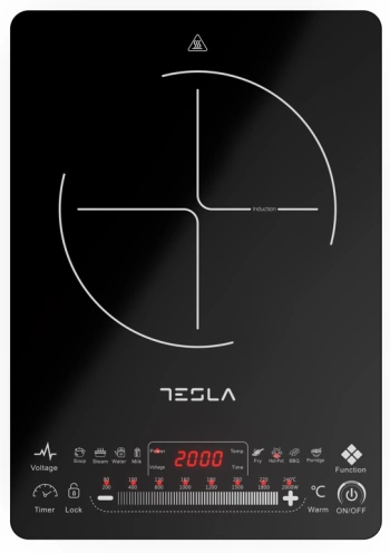 TESLA Indukcijski rešo IC400BSnaga 2000 W; Touch dugmići; 8 nivoa snage i temperature; 9 prog kuh