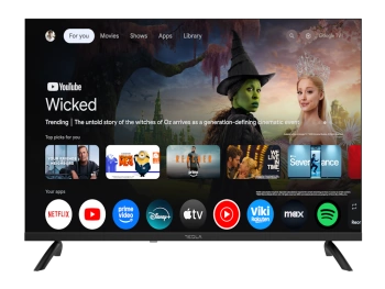 TESLA TV 32E655BHS HD Google  Powered by Google TV  2x10W Box Speakers