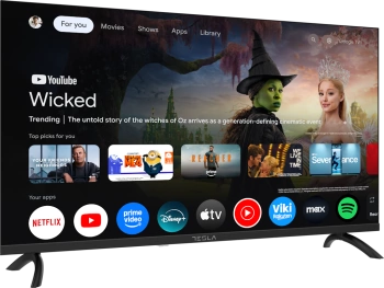 TESLA TV 32E655BHS HD Google  Powered by Google TV  2x10W Box Speakers