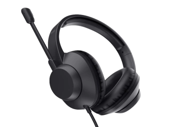Trust Ayda MAX USB slušalice,over-head, žičane, USB-C,USB-A, stereo, crne