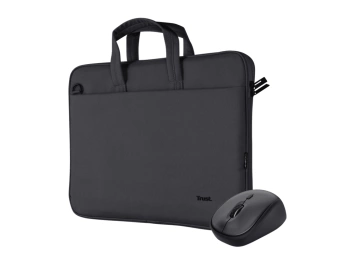 Trust Bologna torba i miš set torba za laptop 16", crna silent miš