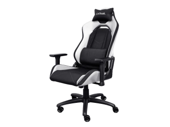 Trust GXT 714W gaming stolica RUYA, crno-bijela, udobna,podesiva, ergonomska, eko materijal
