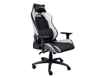 Trust GXT 714W gaming stolica RUYA, crno-bijela, udobna,podesiva, ergonomska, eko materijal