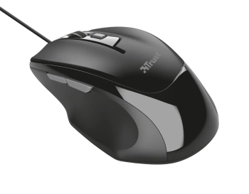 Trust Voca Comfortable miš žičani, easy-to-use, crni,800-2400 DPI, optički, 6 tipki, usb 2.0