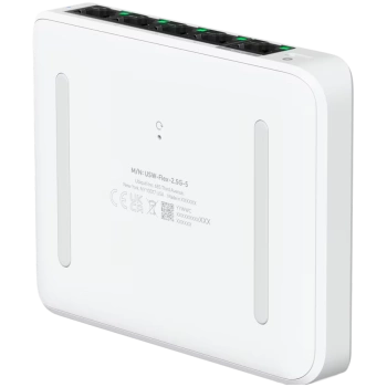 Ubiquiti 5-port 2.5G switch that can be powered with PoE or a USB-C adapter; 4x 2.5 GbE ports, 2.5 GbE PoE input port for power