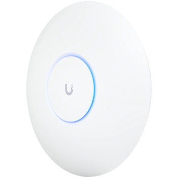 UBIQUITI U6 Pro; WiFi 6; 6 spatial streams; 140 m² (1,500 ft²) coverage; 350+ connected devices; Powered using PoE; GbE uplink.