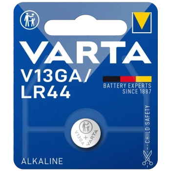 Varta Baterija alkalna LR44, 1,5 V dugmasta, blister 1 kom - LR44 V13GA AG13