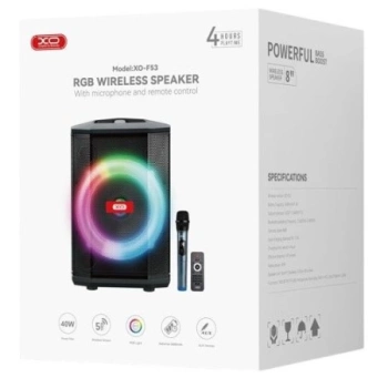 XO Bluetooth Speaker + Karaoke MIC F53 Xingmu Black 40W
