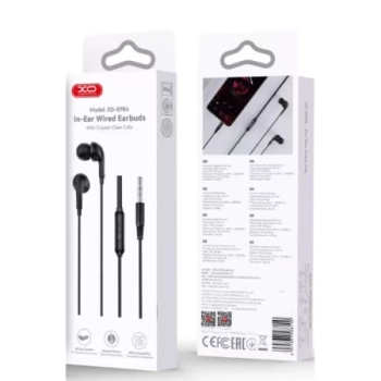XO In-Ear Slušalice sa mikrofonom EP86 Black