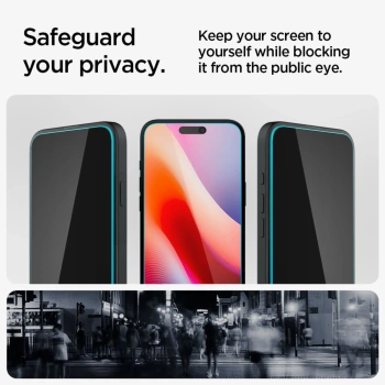 Zaštitno staklo Spigen Glas TR EZ Fit za iPhone 15/16 2-pack Privacy