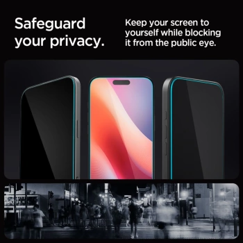 Zaštitno staklo Spigen Glas TR EZ Fit za iPhone 16/17 Pro Max 2-pack Privacy