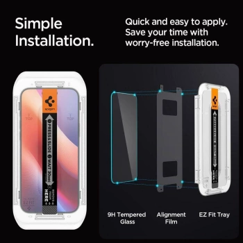 Zaštitno staklo Spigen Glas TR EZ Fit za iPhone 16 Pro Max/17 Pro Max 2-pack
