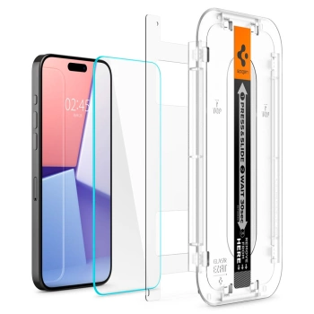Zaštitno staklo SPIGEN GLAS.TR ”EZ FIT” 2-pack za iPhone 15 Pro Max transparent