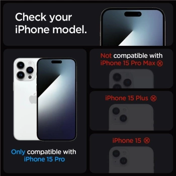 Zaštitno staklo SPIGEN Glas.tR EZ Fit za iPhone 15 Pro 2-pack