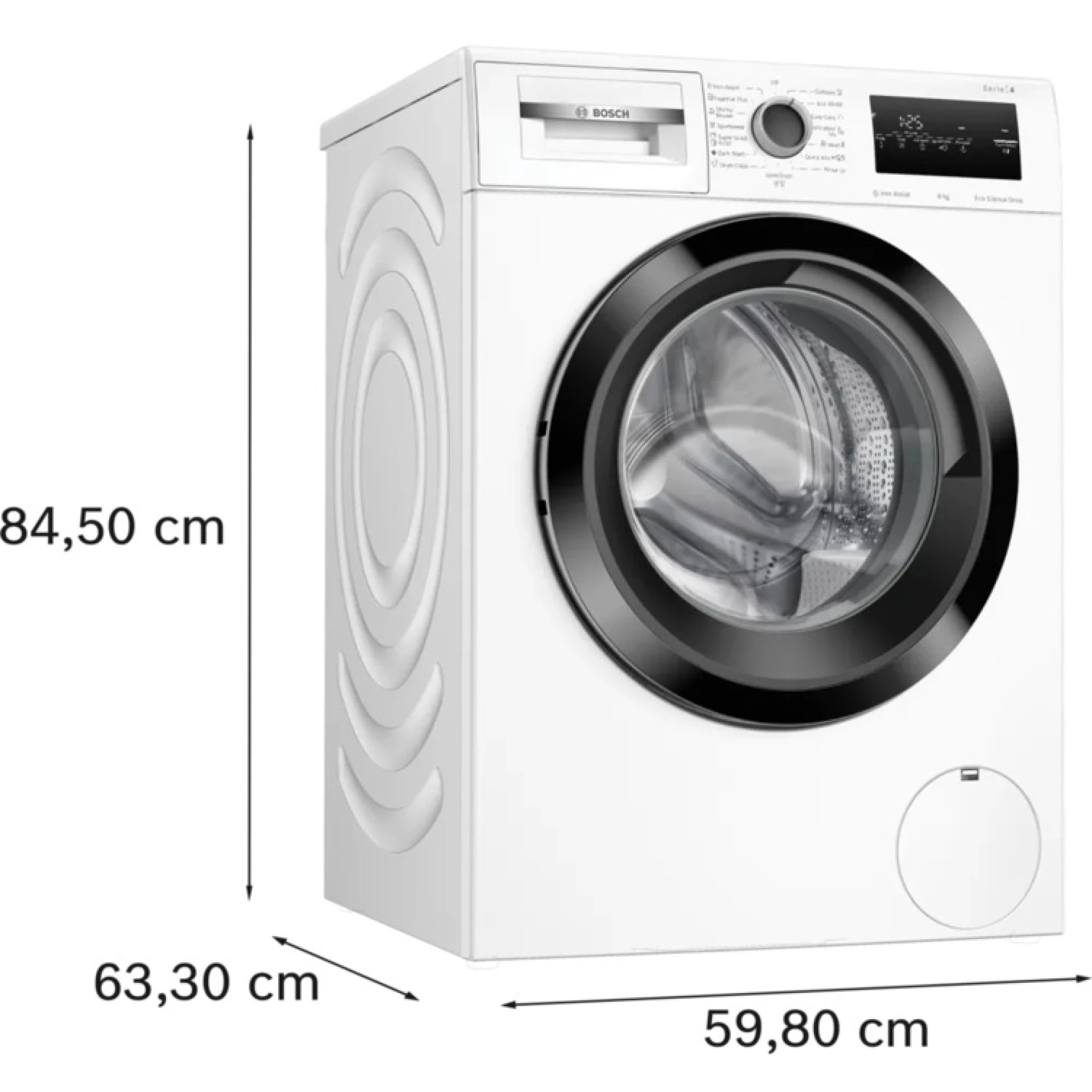 Veš mašina BOSCH, Serie 4|, 8 KG, A,1400 rpm,IronAssist,72dB,65l WAN28266BY