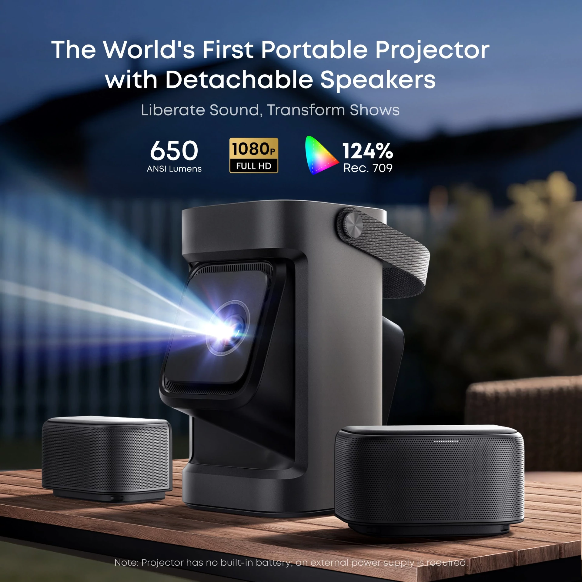 Projektor Soundcore Nebula P1 Anker, 1080p Full HD, 650 ANSI Lumens