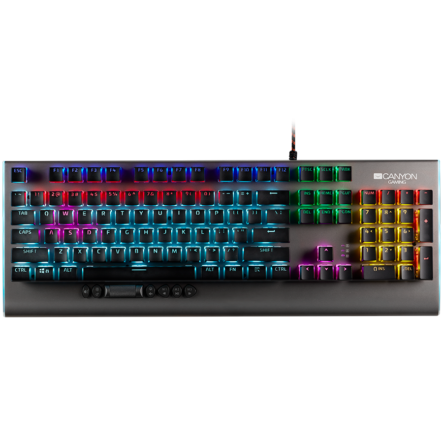 CANYON keyboard Interceptor GK-8 RGB EN Wired Dark Grey