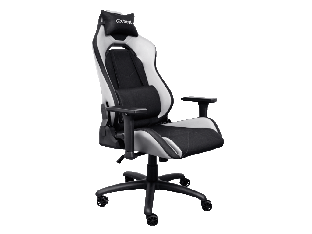 Trust GXT 714W gaming stolica RUYA, crno-bijela, udobna,podesiva, ergonomska, eko materijal