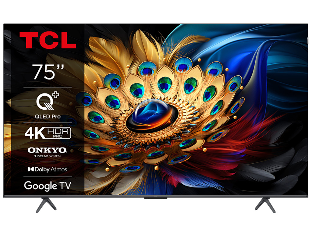 TV TCL 75C655 4K QLED, Google TV, 144hz