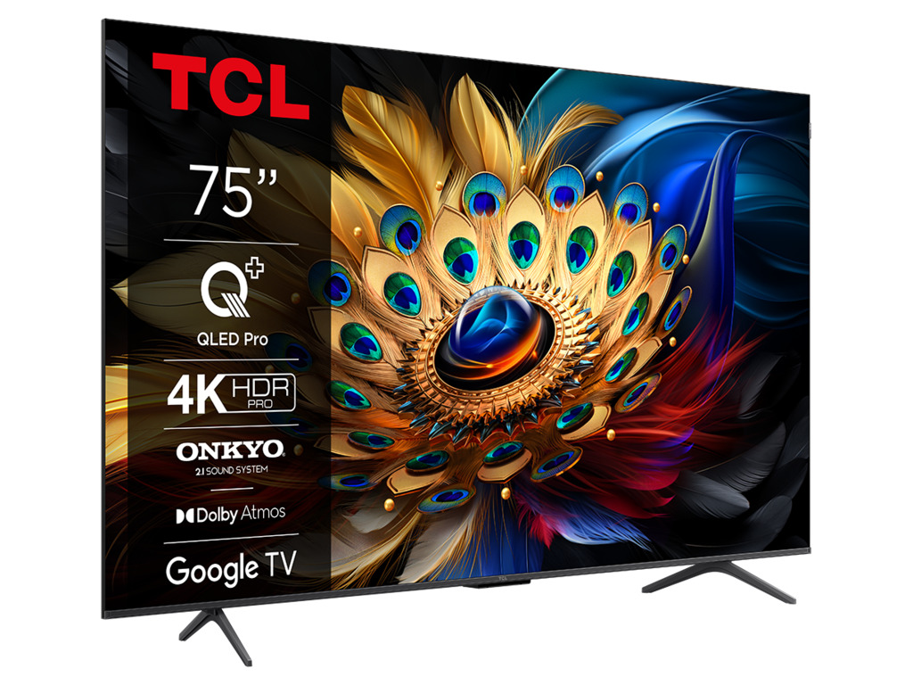 TV TCL 75C655 4K QLED, Google TV, 144hz