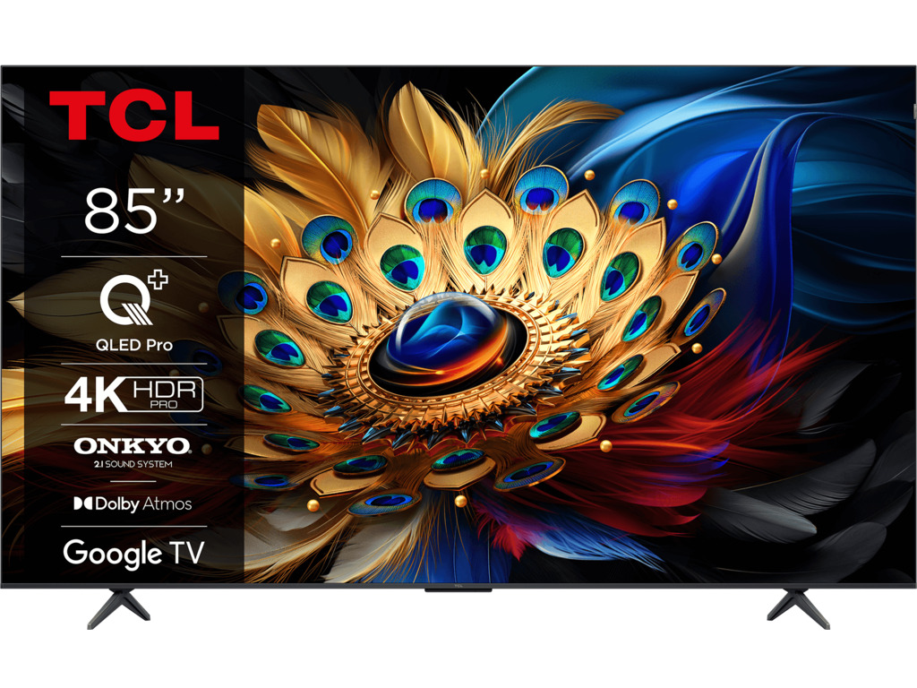 TV TCL 85C655 4K QLED, Google TV, 144hz